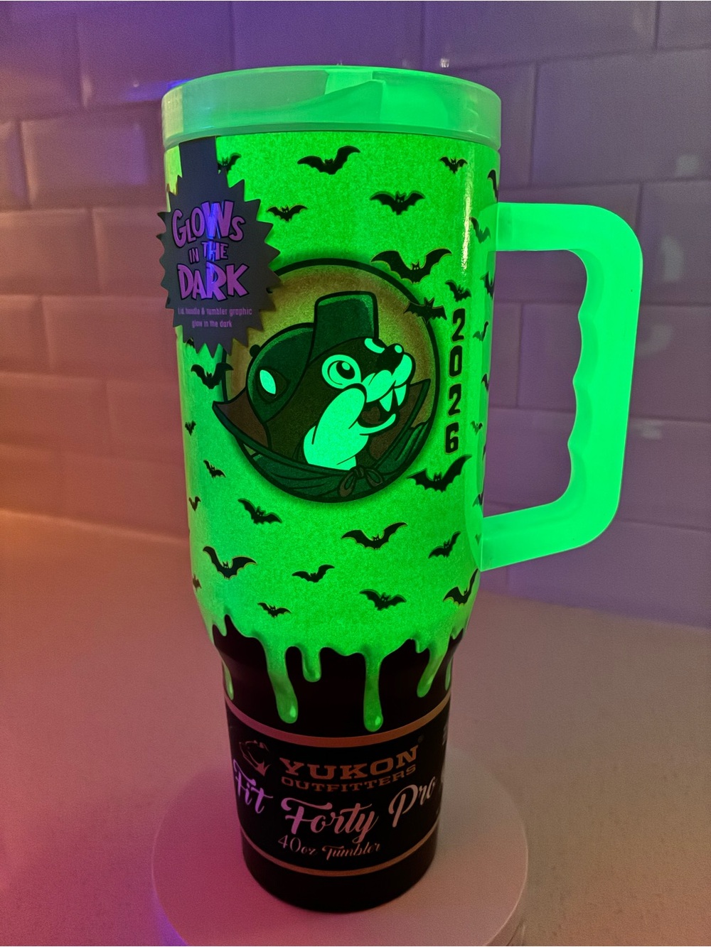 2026 NEW Bucees Halloween Glow in The Dark Tumbler Cup 40 oz Yukon Outfitters